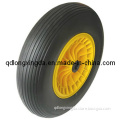 16X4.00-8inch PU Foam Wheels Yellow Color with Plastic Rim Use for Tool Cart and Hand Truck